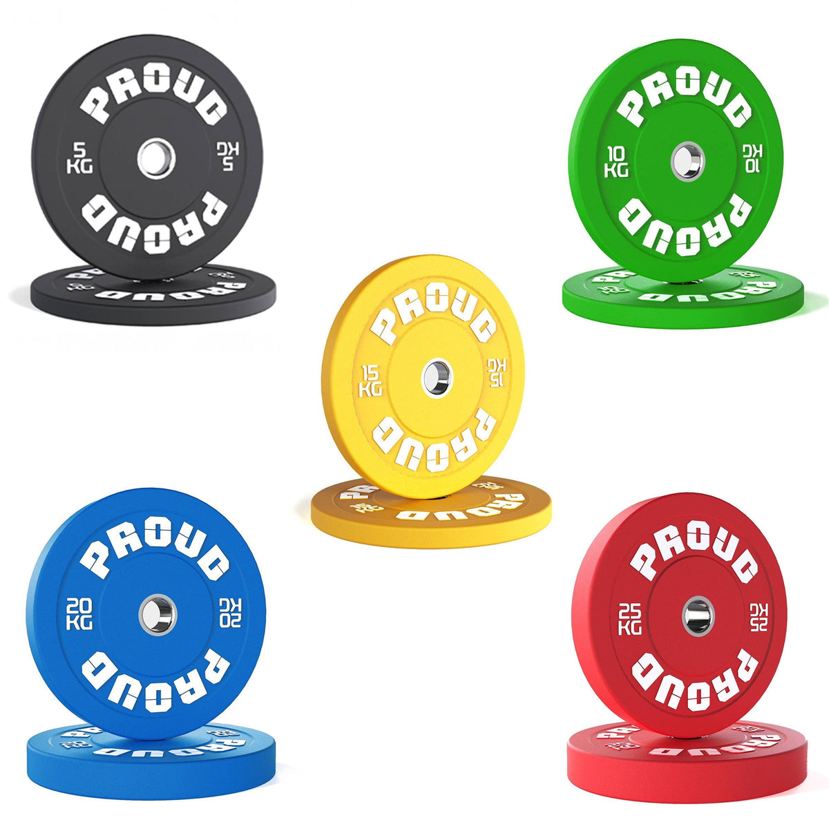 OBCIĄŻENIE OLIMPIJSKIE BUMPER TRAINING COLOR PROUD