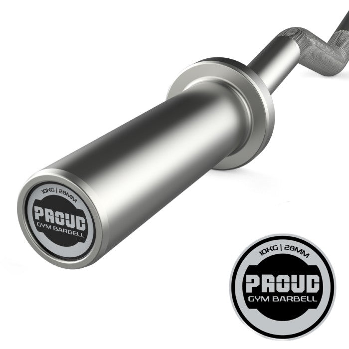 GRYF OLIMPIJSKI TRENINGOWY ŁAMANY CURL SILVER PROUD