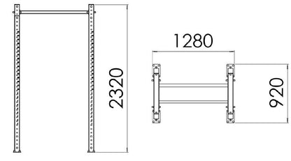 KLATKA TRENINGOWA MINI RACK 1.0-214CM