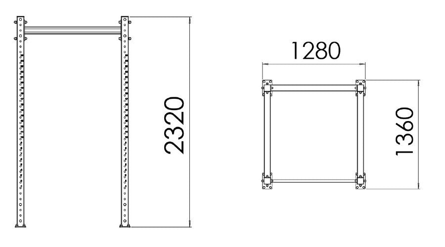 KLATKA TRENINGOWA POWER RACK 1.0-214CM