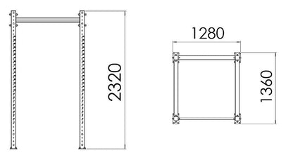 KLATKA TRENINGOWA POWER RACK 1.0-214CM