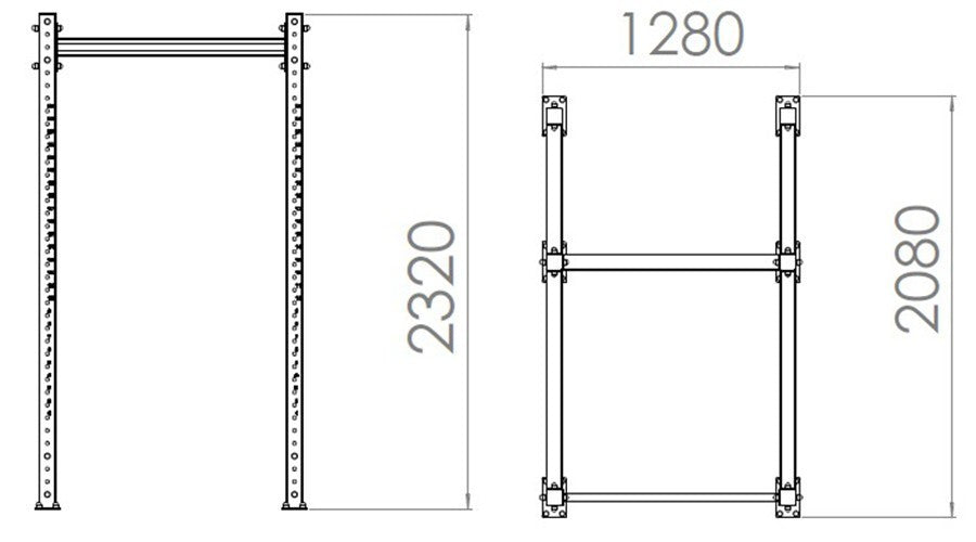 KLATKA TRENINGOWA POWER RACK STORAGE 1.0-214CM