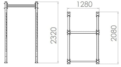 KLATKA TRENINGOWA POWER RACK STORAGE 1.0-214CM