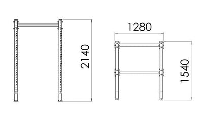 KLATKA TRENINGOWA HALF RACK 1.0-214CM