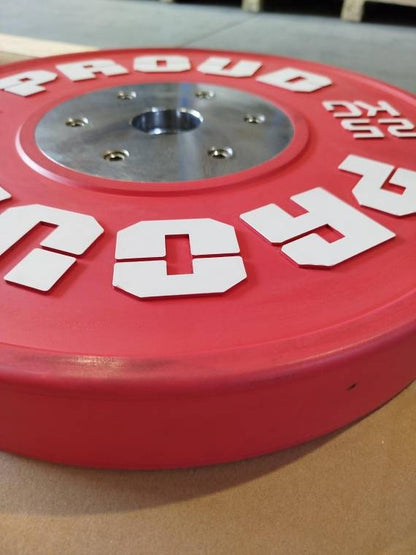 OBCIĄŻENIE OLIMPIJSKIE BUMPER COMPETITION COLOR 25KG PROUD - OUTLET