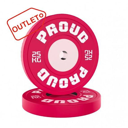 OBCIĄŻENIE OLIMPIJSKIE BUMPER COMPETITION COLOR 25KG PROUD - OUTLET