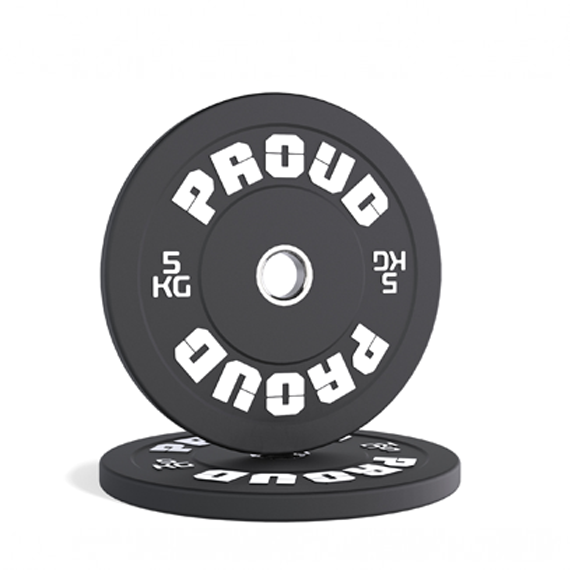 PROMO - OBCIĄŻENIE OLIMPIJSKIE BUMPER COMPETITION COLOR 5-25KG + GRYF WEIGHTLIFTING 20KG PROUD