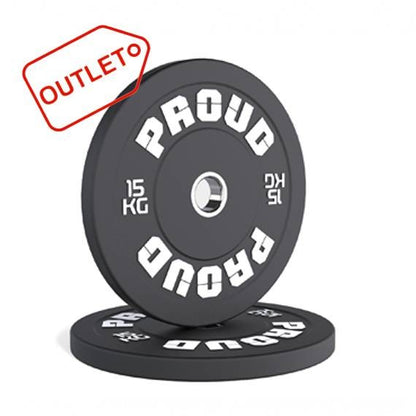 OBCIĄŻENIE OLIMPIJSKIE BUMPER TRAINING BLACK 15KG PROUD - OUTLET