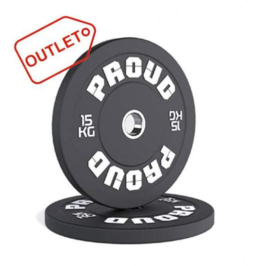 OBCIĄŻENIE OLIMPIJSKIE BUMPER TRAINING BLACK 15KG PROUD - OUTLET