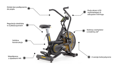 AIR BIKE ROWER TRENINGOWY 2.0 PROUD