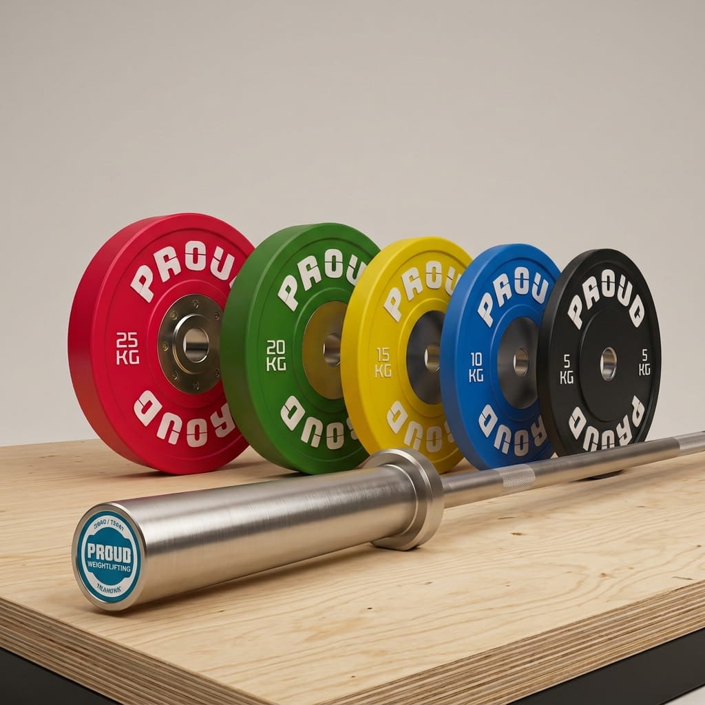 PROMO - TALERZE COMPETITION 5-25KG + GRYF DO DWUBOJU 20KG 3.0