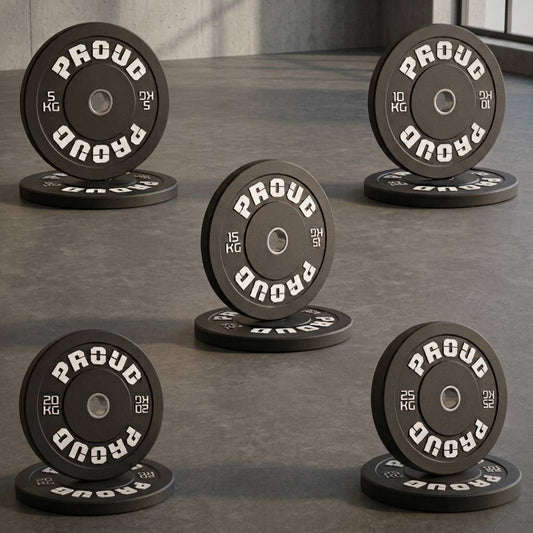 OBCIĄŻENIE OLIMPIJSKIE BUMPER TRAINING BLACK ZESTAW PROUD