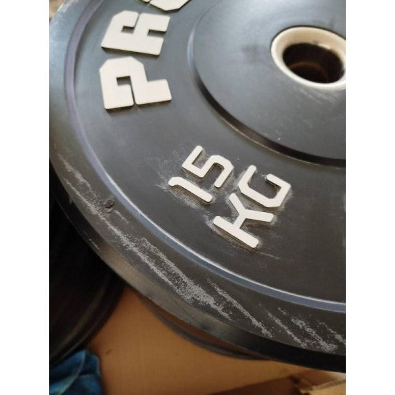 OBCIĄŻENIE OLIMPIJSKIE BUMPER TRAINING BLACK 15KG PROUD - OUTLET