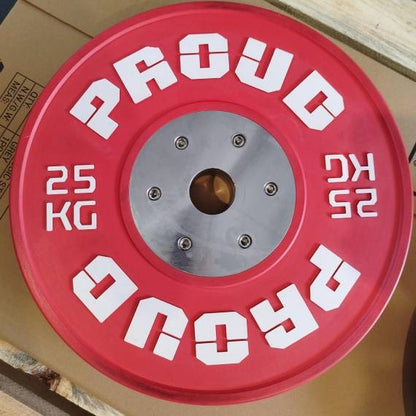 OBCIĄŻENIE OLIMPIJSKIE BUMPER COMPETITION COLOR 25KG PROUD - OUTLET